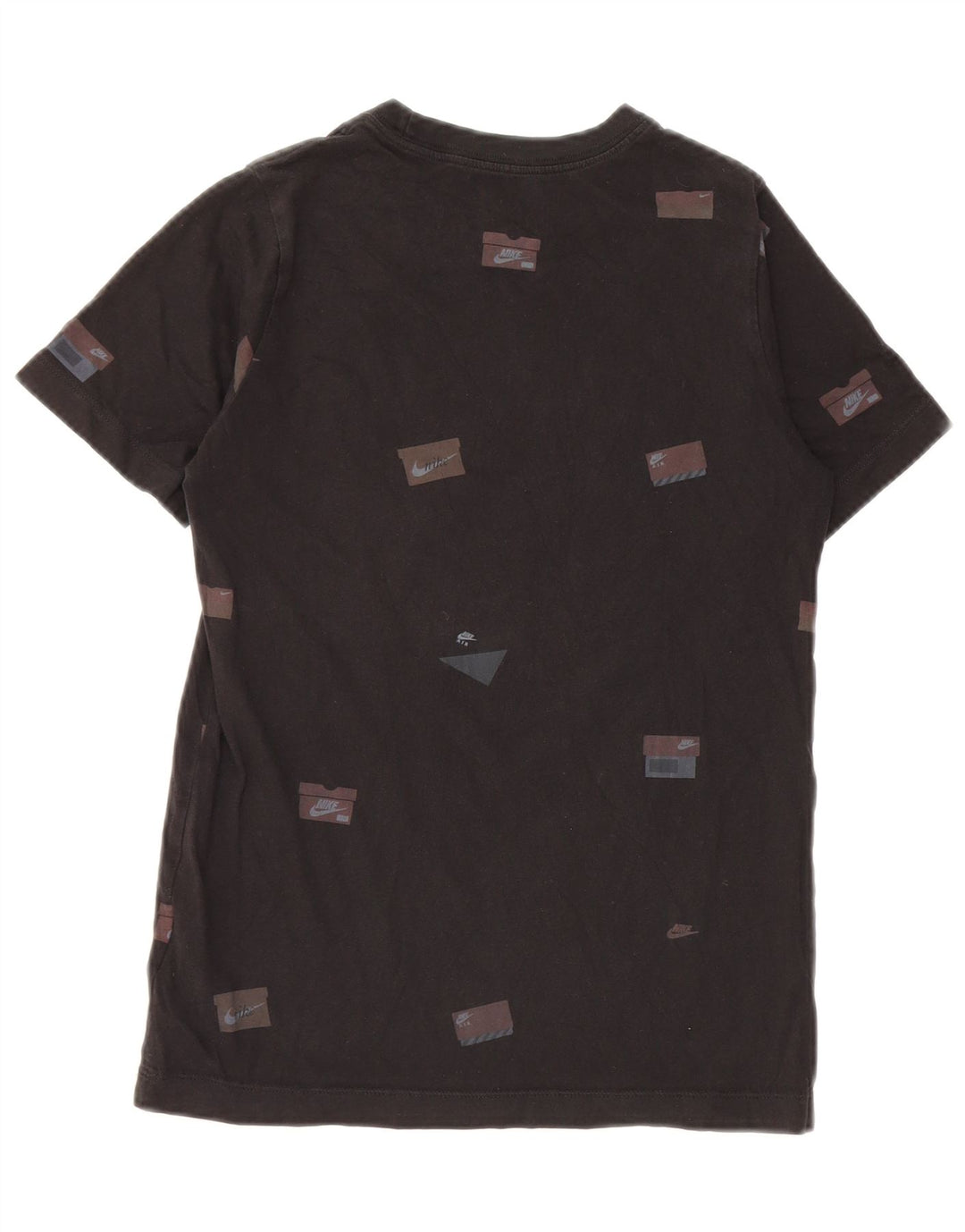 Футболка NIKE с рисунком для мальчиков, топ 10–11 лет, средний черный, хлопковый