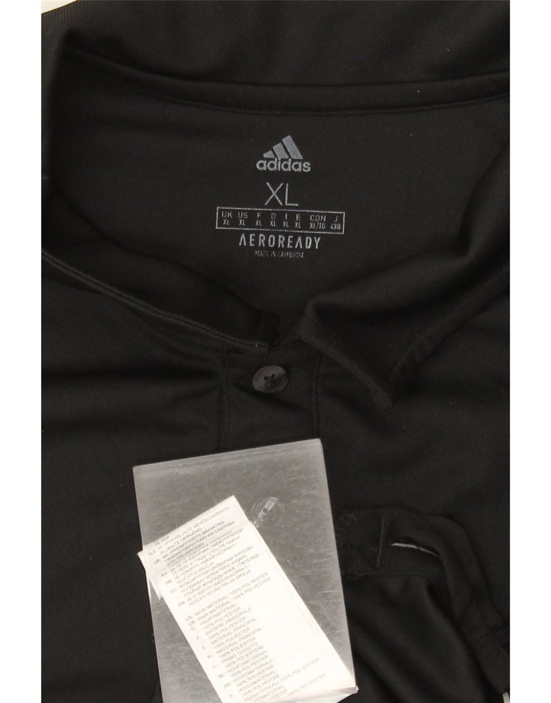 Мужская рубашка поло Adidas Aeroready XL, черный полиэстер
