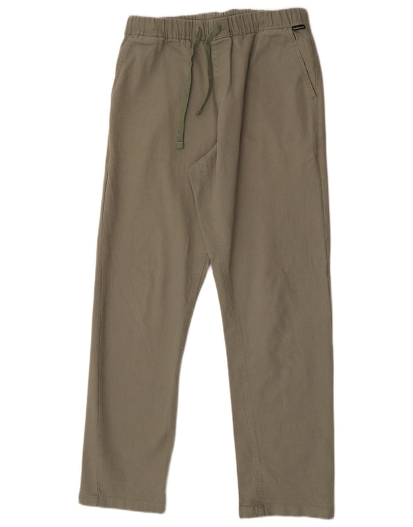 Мужские прямые брюки Quiksilver, маленькие W28 L30, зеленый хлопок