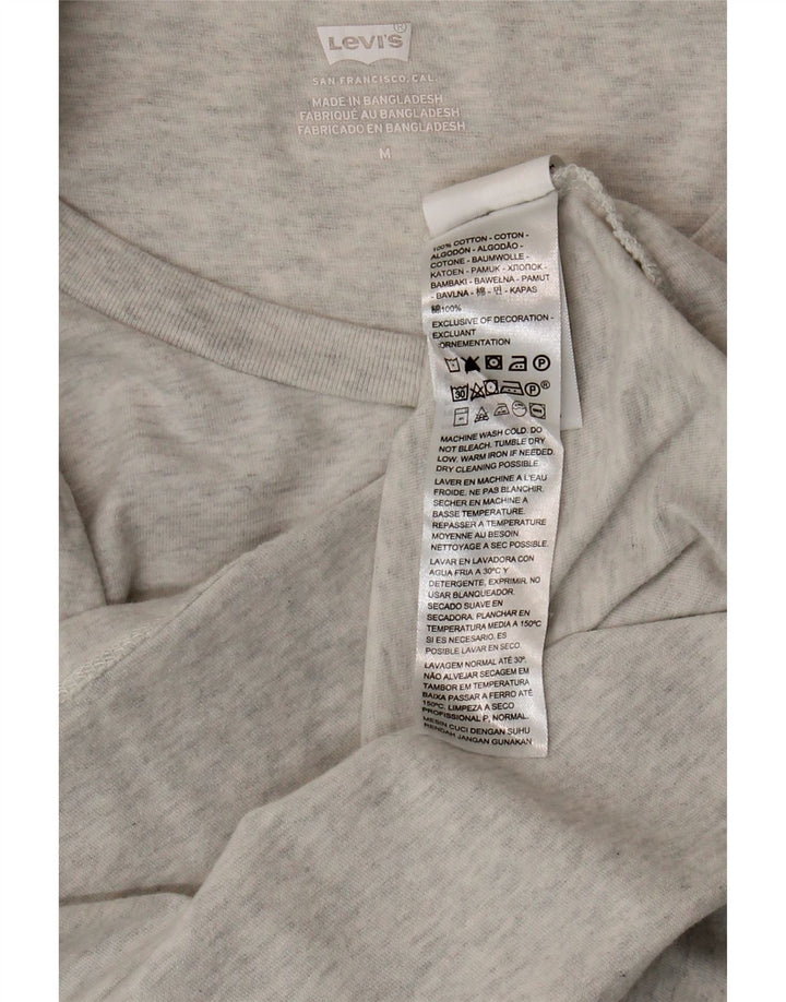 Женская футболка Levi's Top UK 12, средний серый хлопок с крапинками