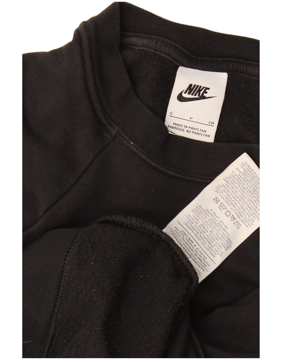 Женский свитер оверсайз Nike UK 10, маленький черный хлопковый