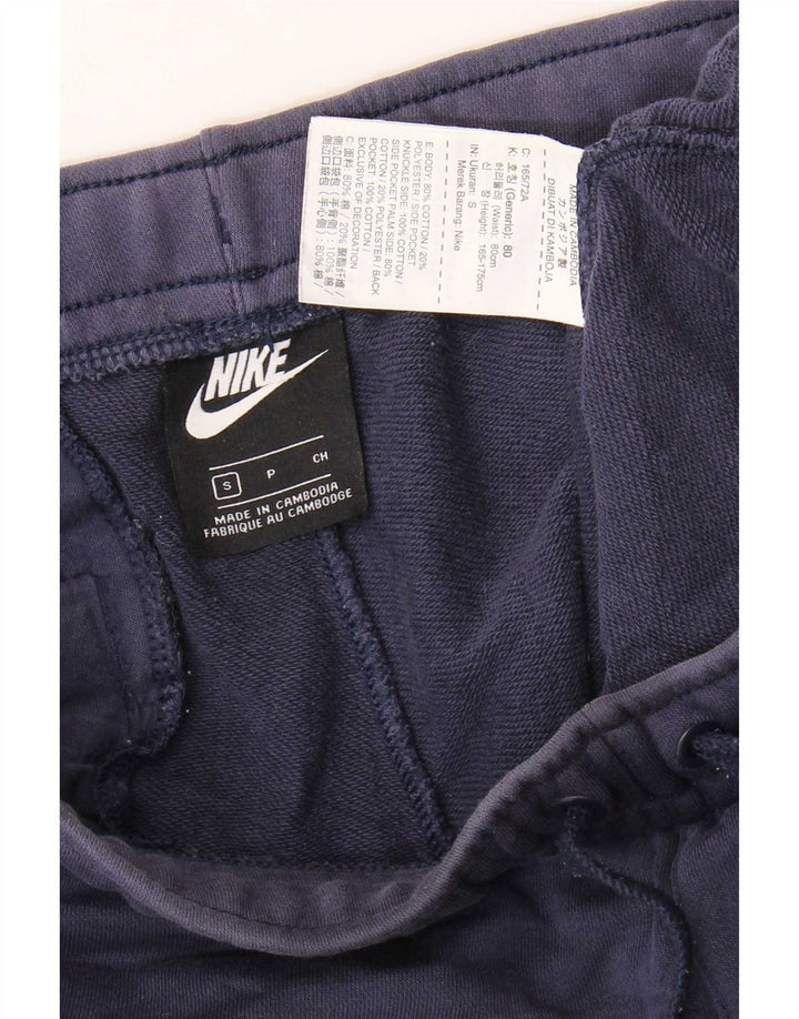 Мужские спортивные брюки Nike, маленькие, темно-синие, хлопковые