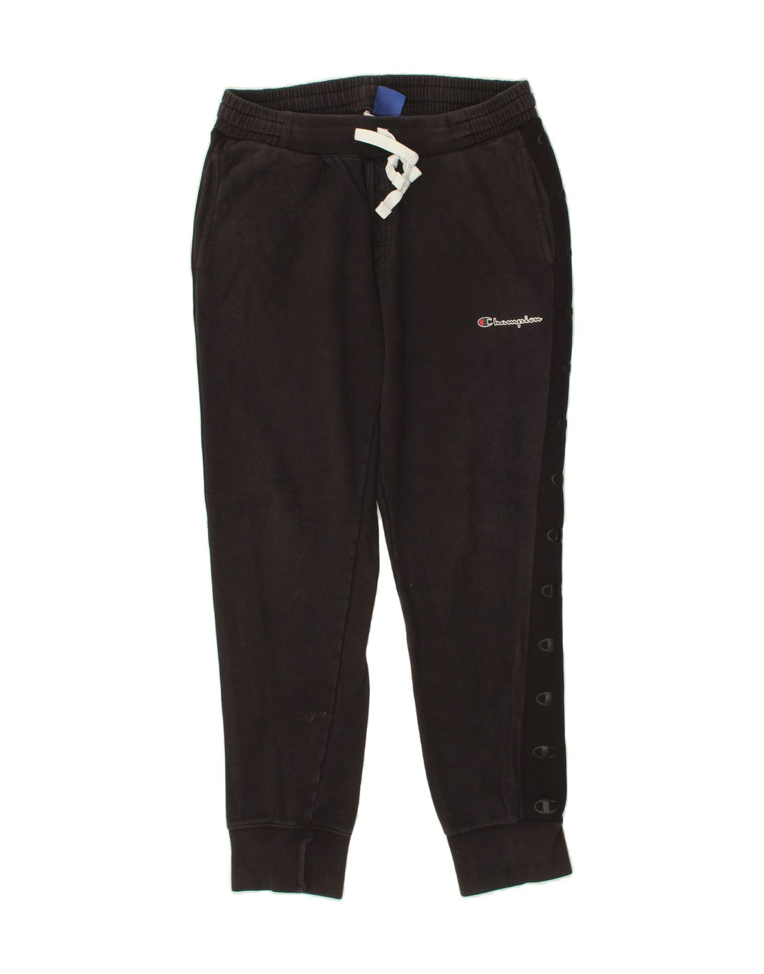CHAMPION Mens Graphic Tracksuit Trousers Joggers Medium  Black Cotton Vintage Champion and Second-Hand Champion from Messina Hembry 