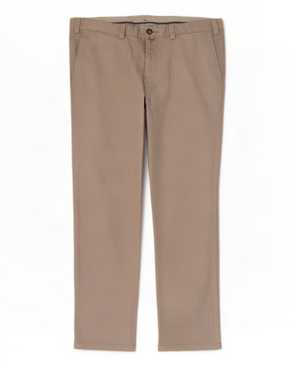 Мужские прямые брюки чинос Massimo Dutti EU 46 XL W36 L32, бежевый хлопок