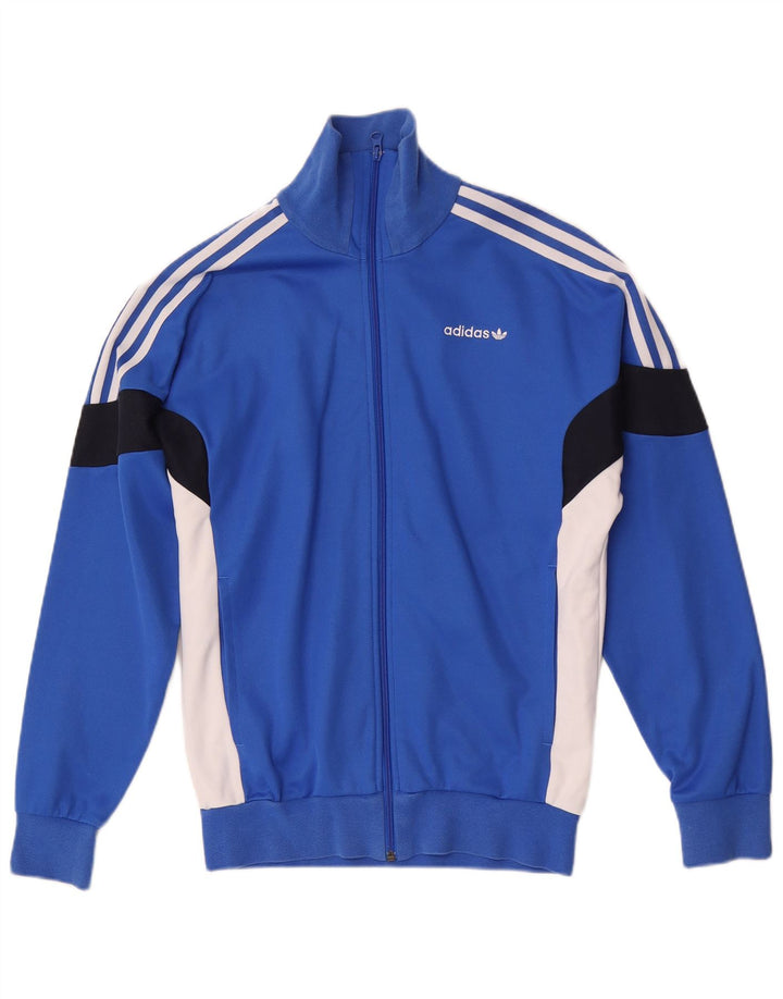 Мужской спортивный костюм Adidas, верхняя куртка, маленькая синяя хлопковая рубашка с цветными блоками