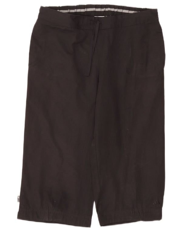 Adidas Womens Bermuda Shorts UK 10 Small W27  Black Cotton