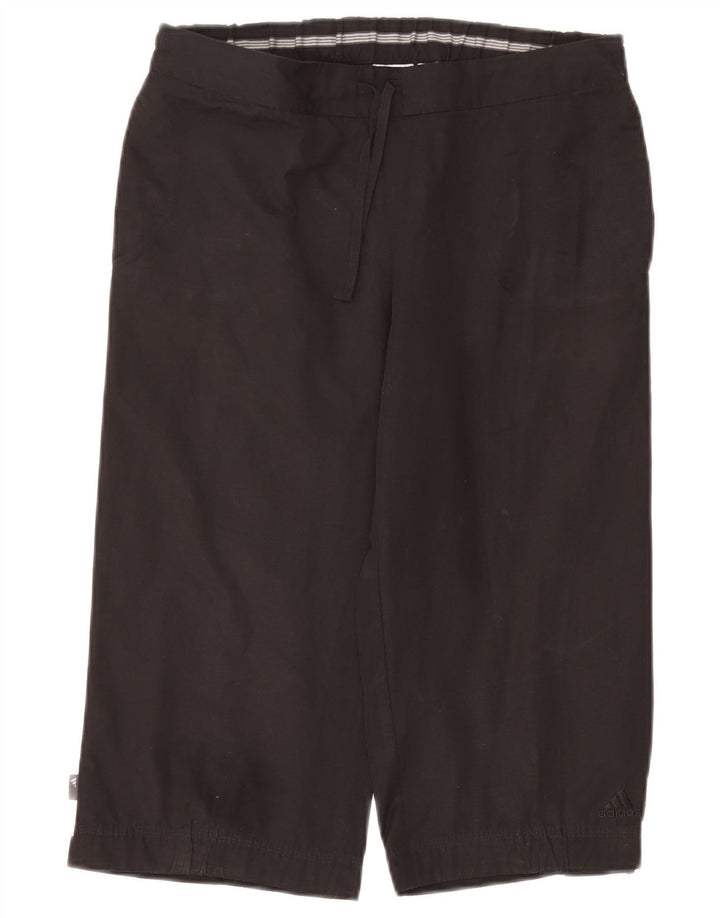 Женские шорты-бермуды Adidas UK 10, маленькие W27, черный хлопок