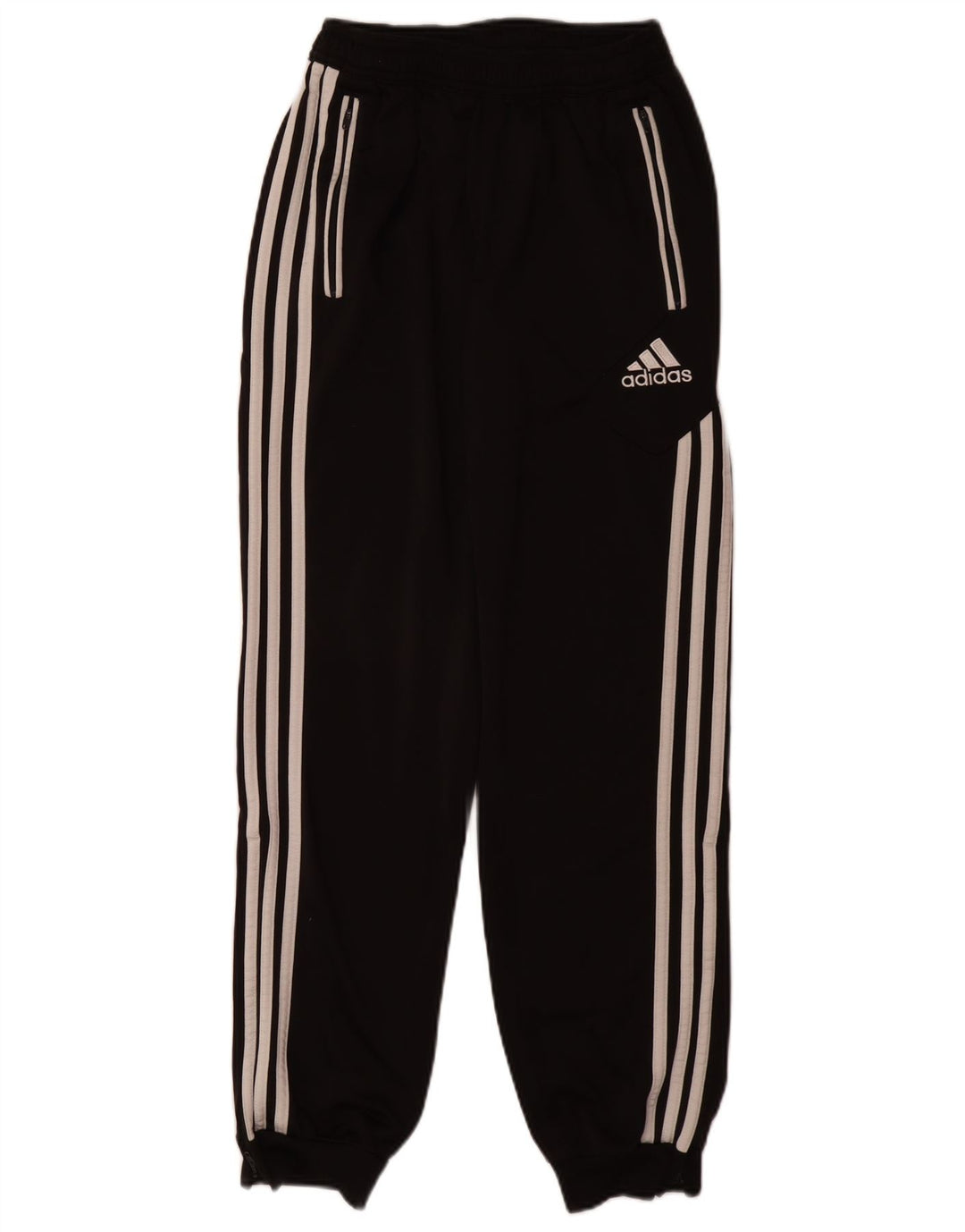 ADIDAS Boys Tracksuit Trousers Joggers 15-16 Years  Black Polyester