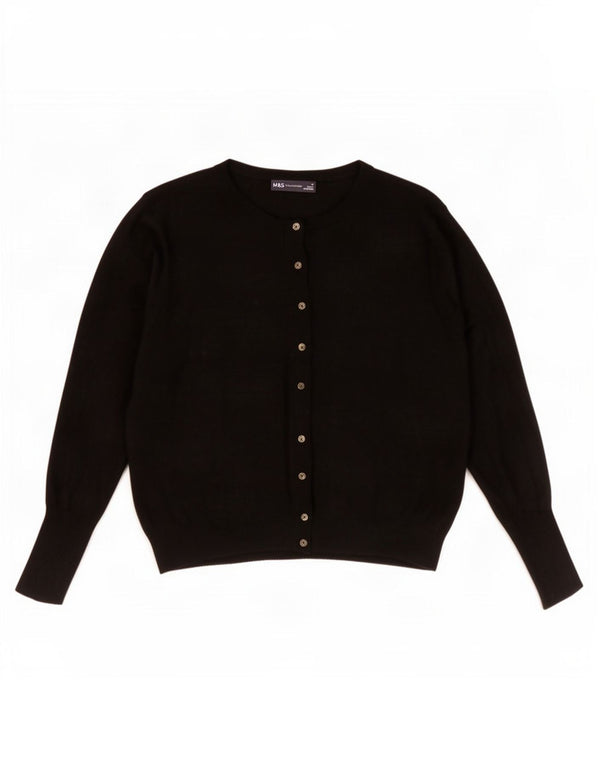 Женский укороченный кардиган Marks & Spencer UK 18 XL, черный вискоза