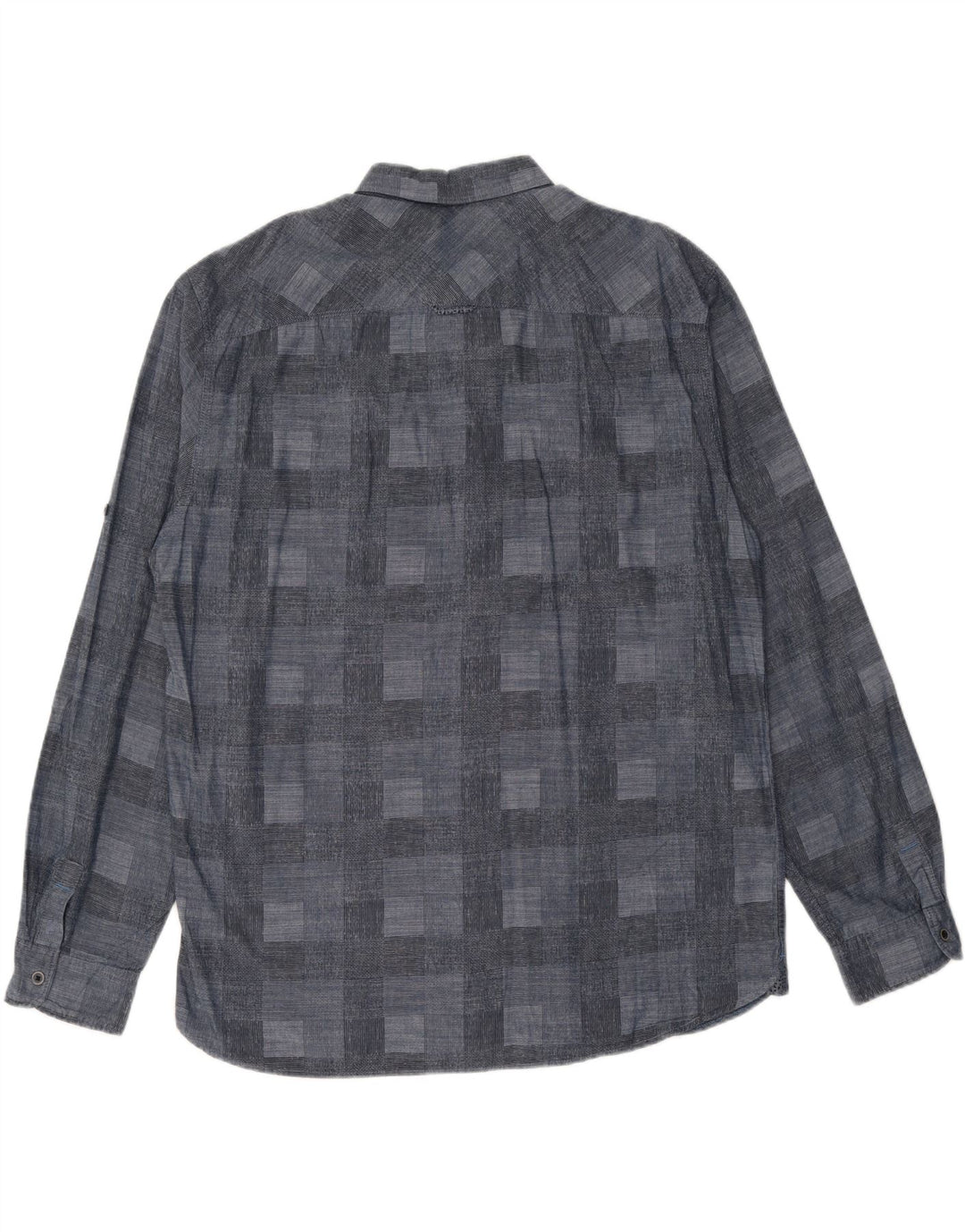 TOM TAILOR Мужская рубашка 2XL Темно-синяя с геометрическим узором