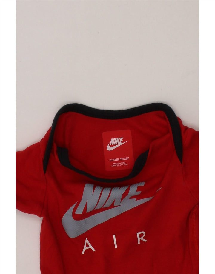 NIKE Baby Boys Graphic Playsuit 18-24 Months Red Cotton Vintage Nike and Second-Hand Nike from Messina Hembry 