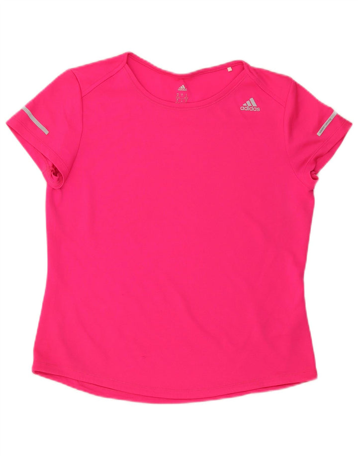 Женская футболка Adidas Top UK 12/14, средний розовый полиэстер