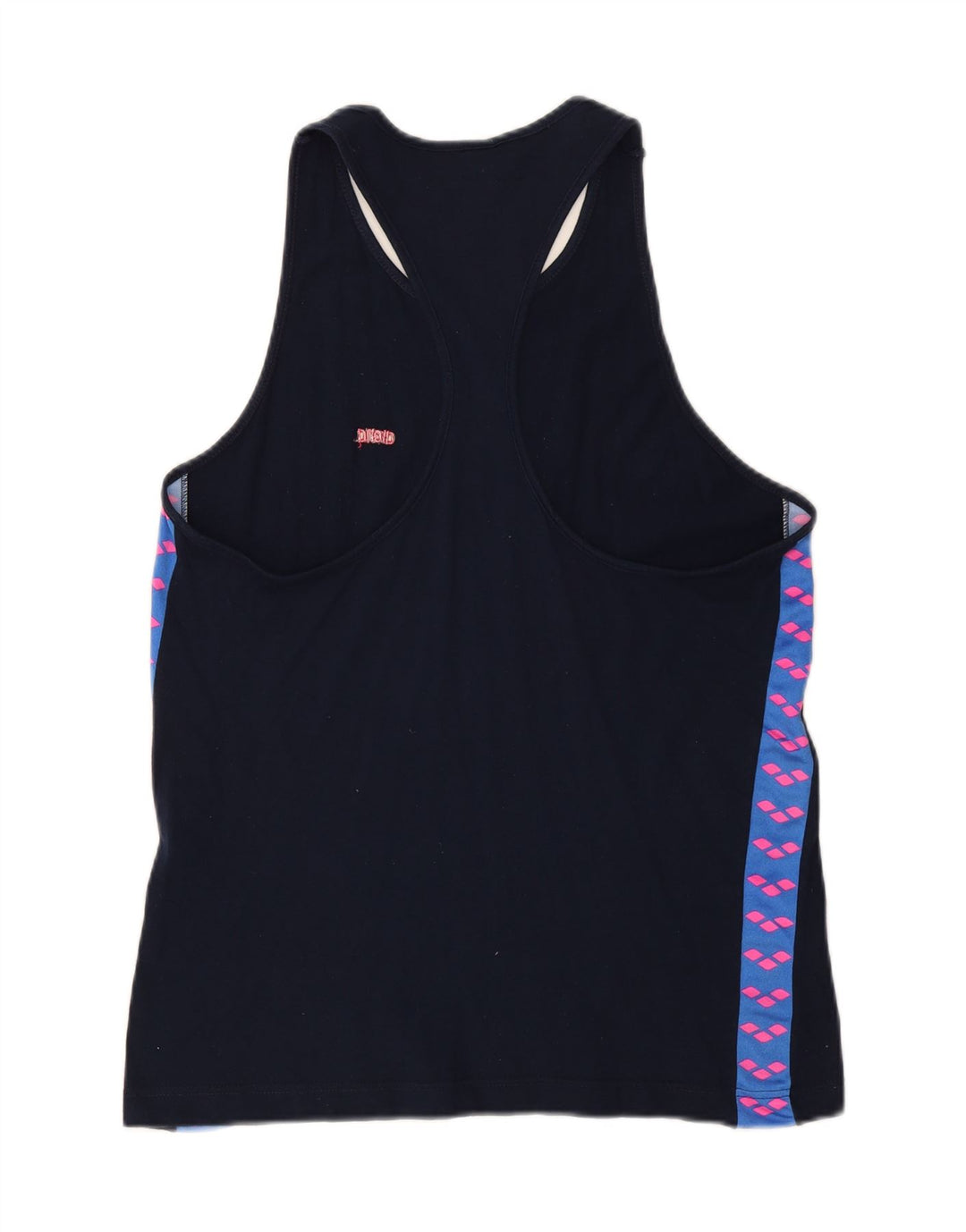 ARENA Mens Graphic Vest Top Small Navy Blue Colourblock Vintage Arena and Second-Hand Arena from Messina Hembry 