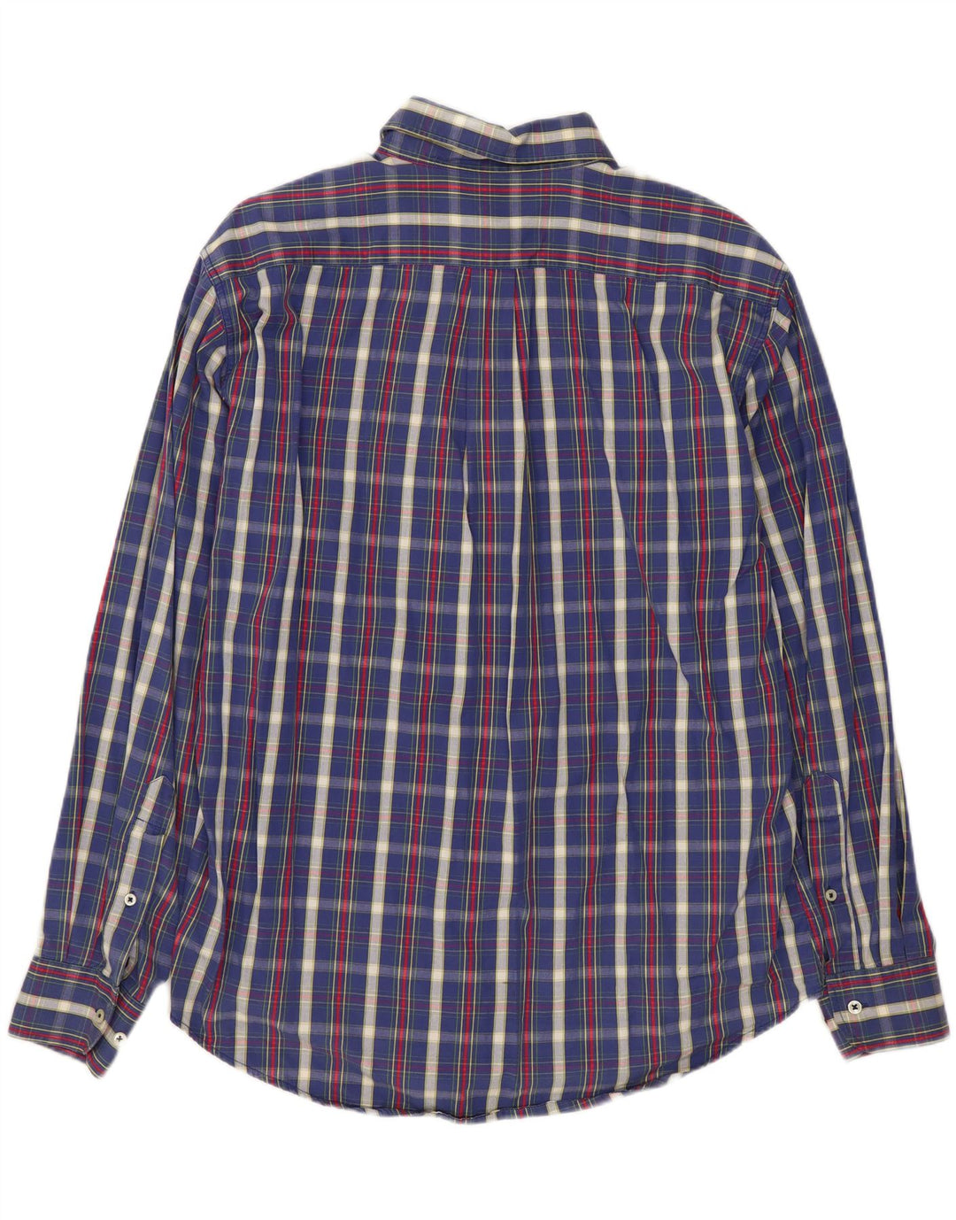 Мужская рубашка Benetton, маленькая, темно-синяя в клетку