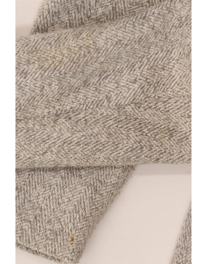 Женское пальто Zara UK 12, средний цвет, бежевый, с узором «в ёлочку», полиэстер