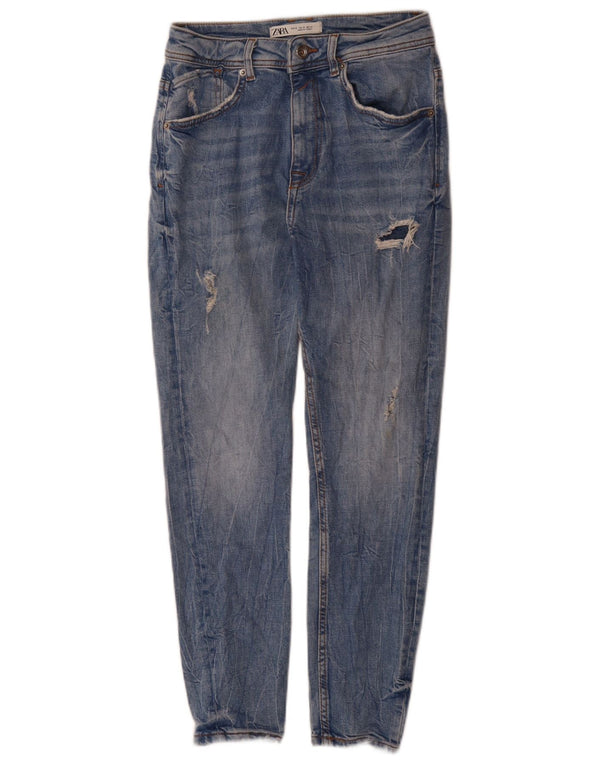 Мужские потертые узкие джинсы Zara EU 36 XS W29 L27, синий хлопок