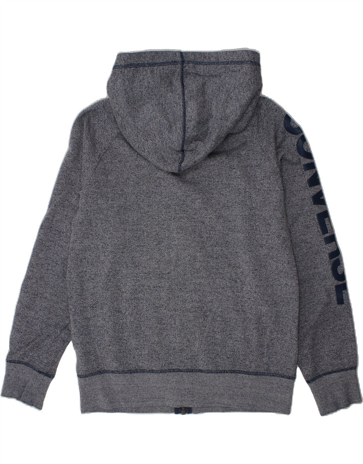 CONVERSE Boys Graphic Zip Hoodie Sweater 10-11 Years Medium Blue Flecked Vintage Converse and Second-Hand Converse from Messina Hembry 