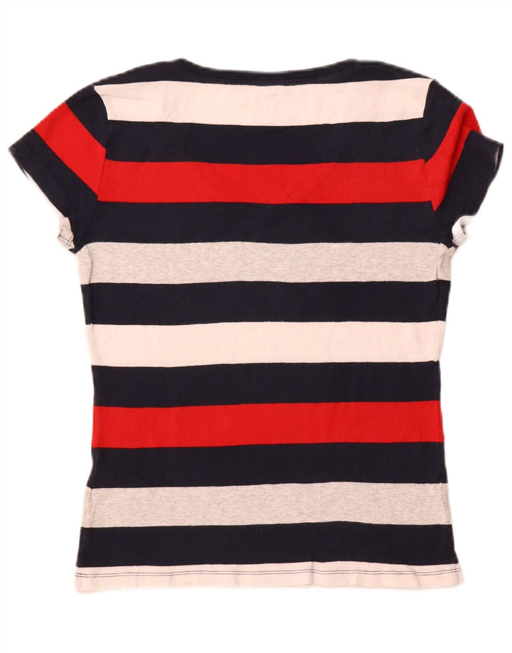 TOMMY HILFIGER Женская футболка Top UK 12 Medium Разноцветная полоска