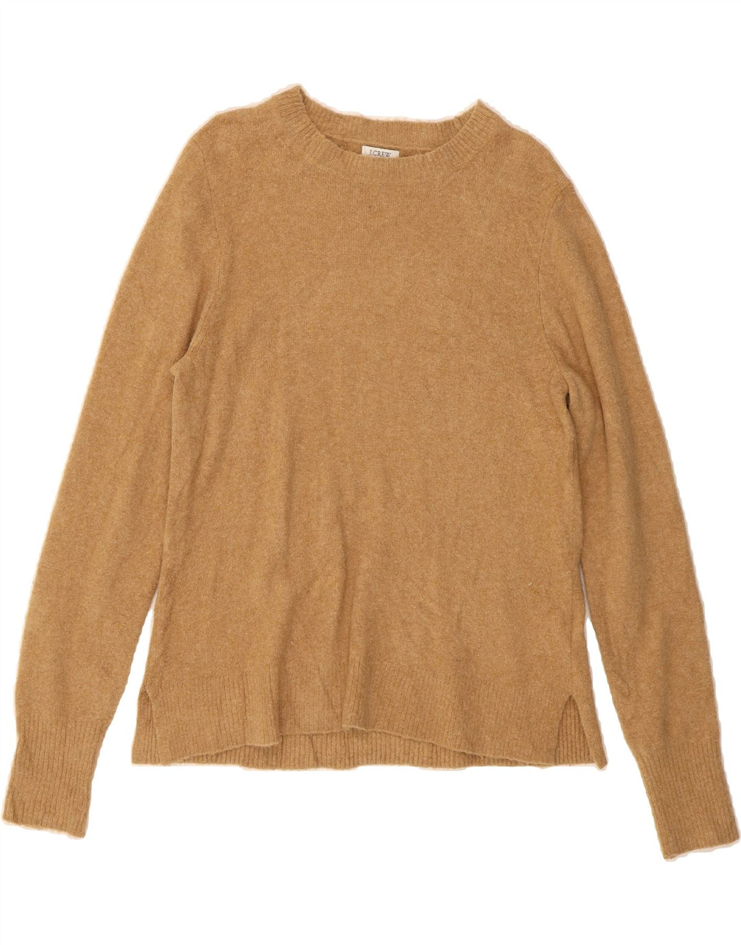 J. CREW Womens Crew Neck Jumper Sweater UK 12 Medium Beige Acrylic Vintage J. Crew and Second-Hand J. Crew from Messina Hembry 