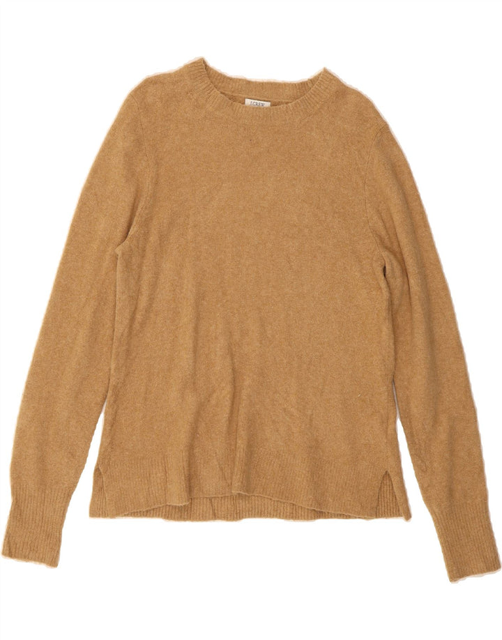 J. CREW Womens Crew Neck Jumper Sweater UK 12 Medium Beige Acrylic Vintage J. Crew and Second-Hand J. Crew from Messina Hembry 