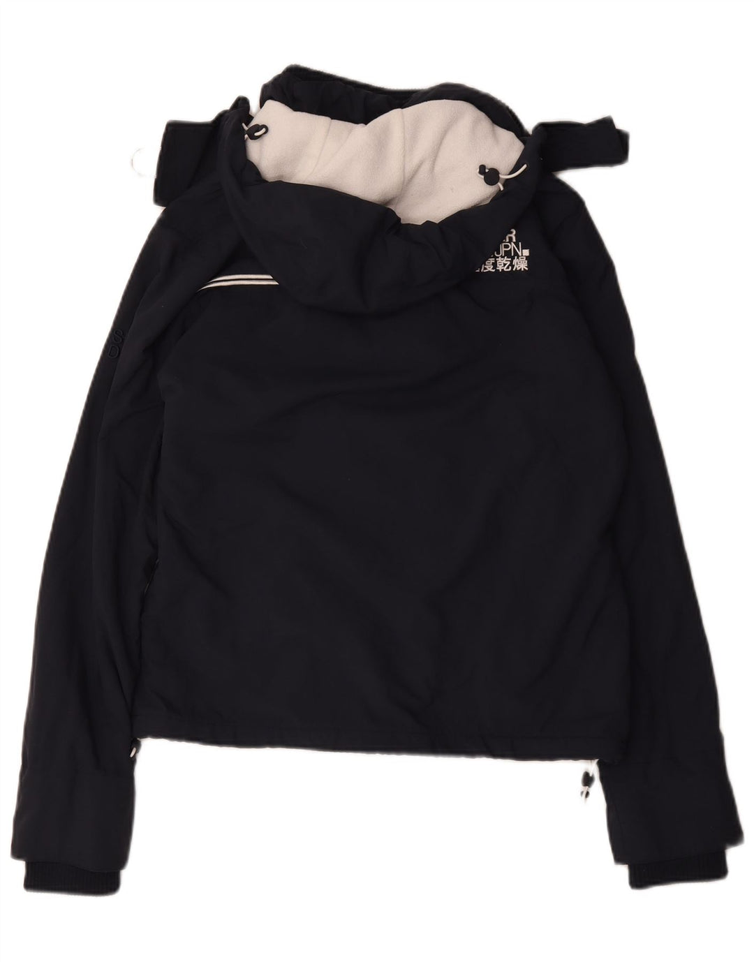 Женская ветровка с капюшоном Superdry UK 16, большой темно-синий полиэстер