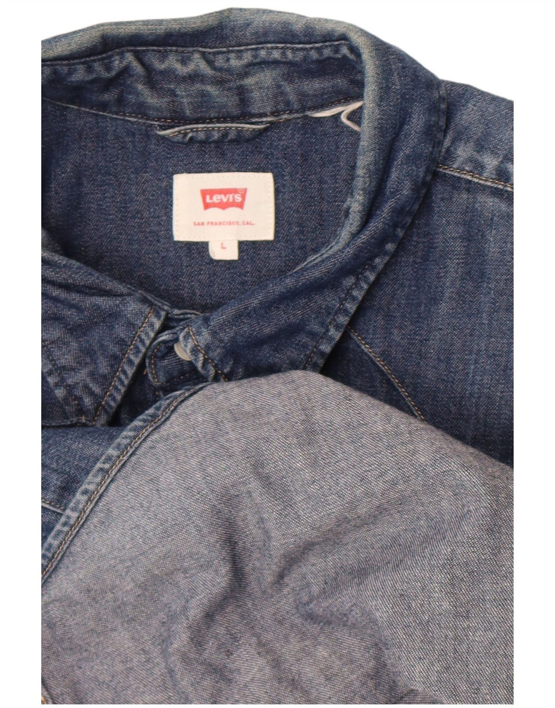 Мужская джинсовая рубашка Levi's, большая синяя