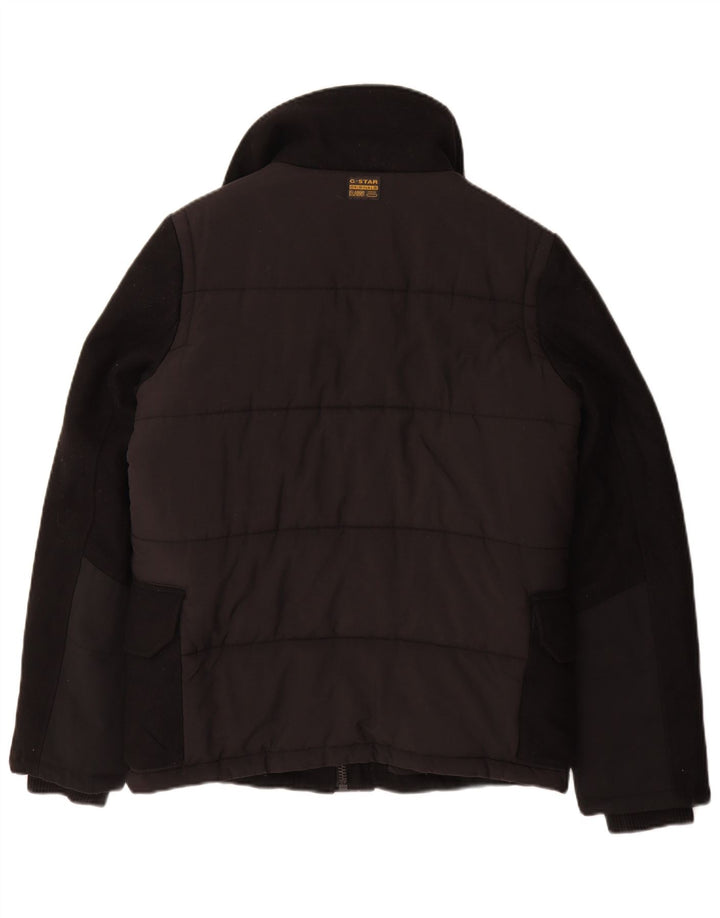 Мужская стеганая куртка G-Star с графическим рисунком UK 36, маленькая черная шерсть