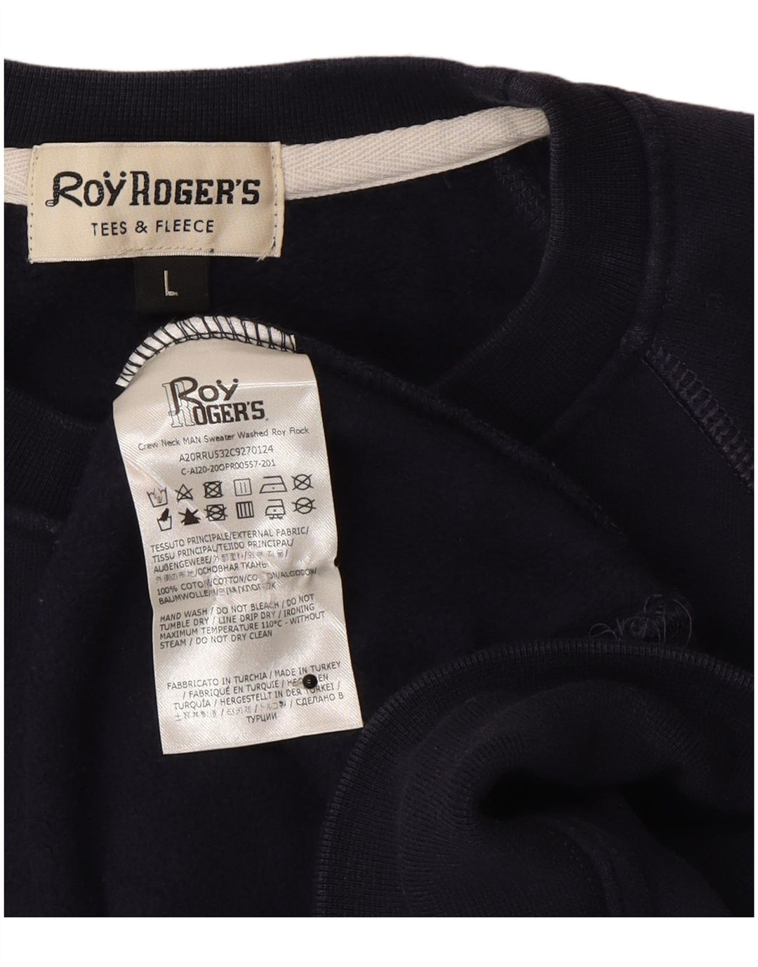 Мужской свитшот с рисунком Roy Rogers, большой темно-синий хлопковый джемпер