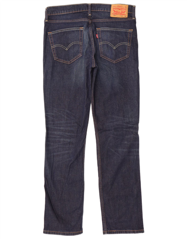 Мужские джинсы LEVI'S 511 Slim W34 L32 Темно-синие, хлопок