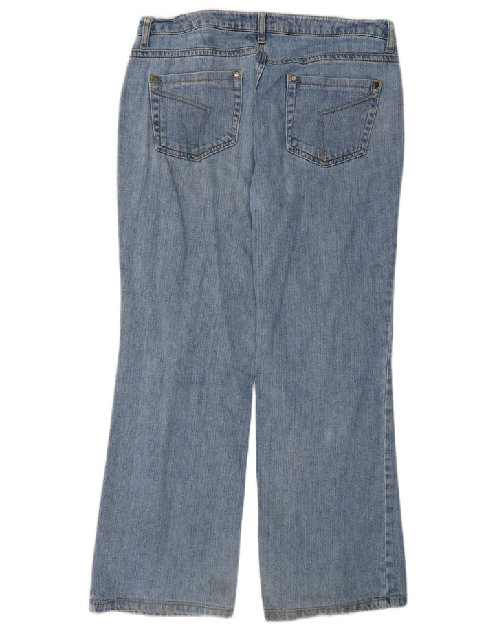 Винтажные женские джинсы Bootcut W32 L28, синие хлопковые