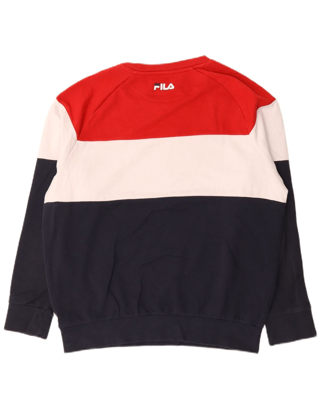 Fila Мужской свитшот с графическим рисунком, большой разноцветный хлопковый джемпер с цветными блоками