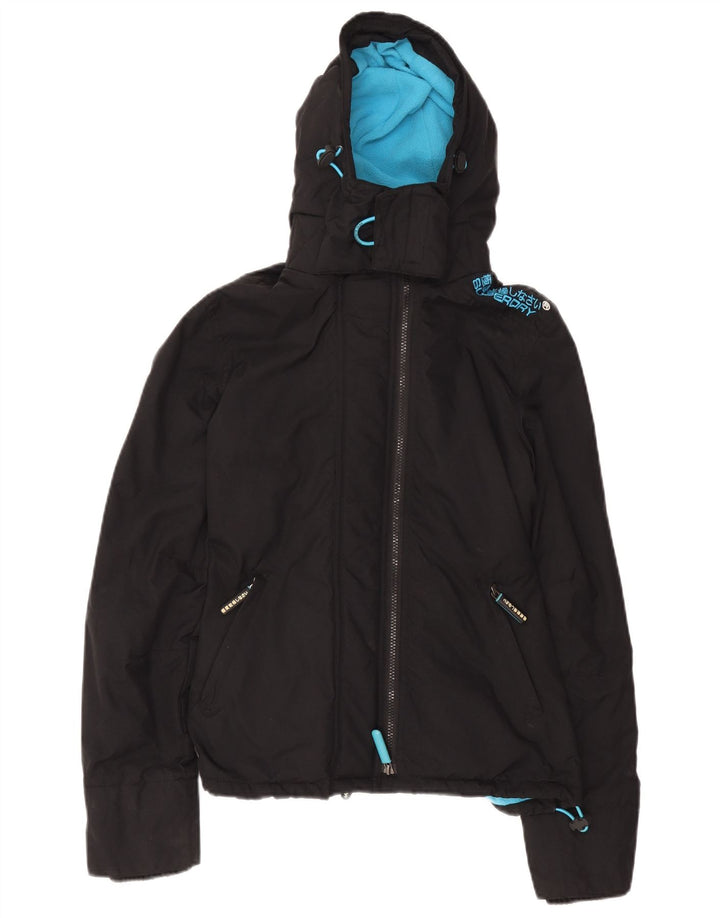 Женская ветровка с капюшоном Superdry UK 14, средний черный