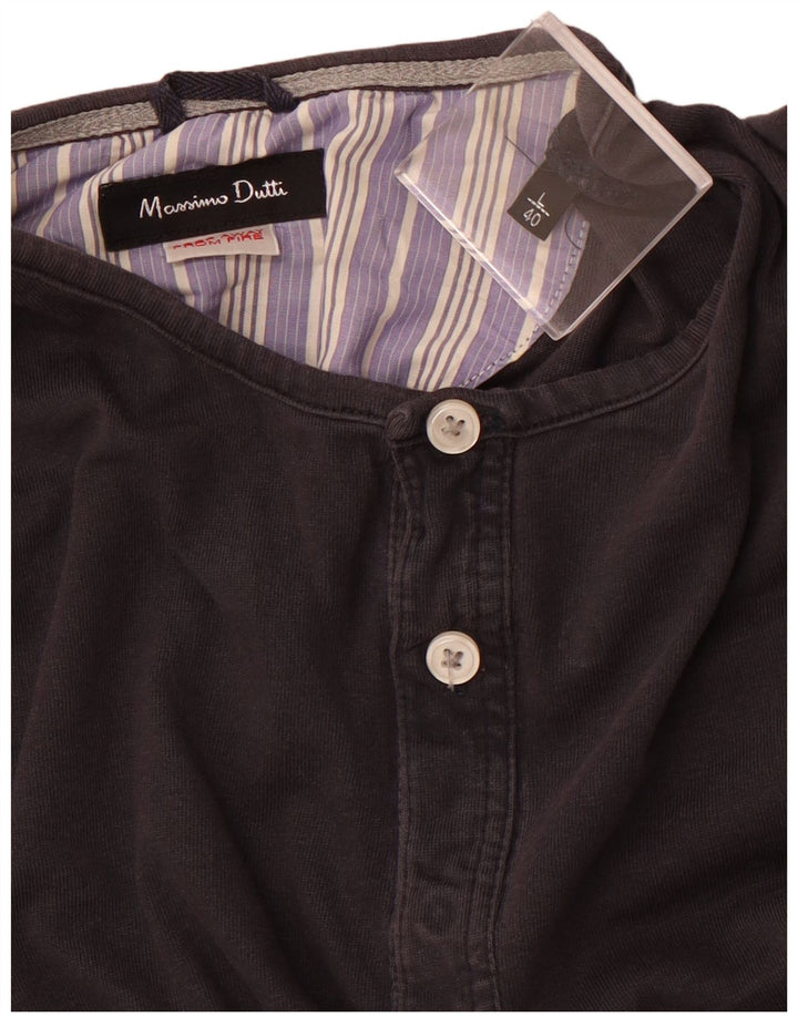 Мужская футболка MASSIMO DUTTI, большая, темно-синяя