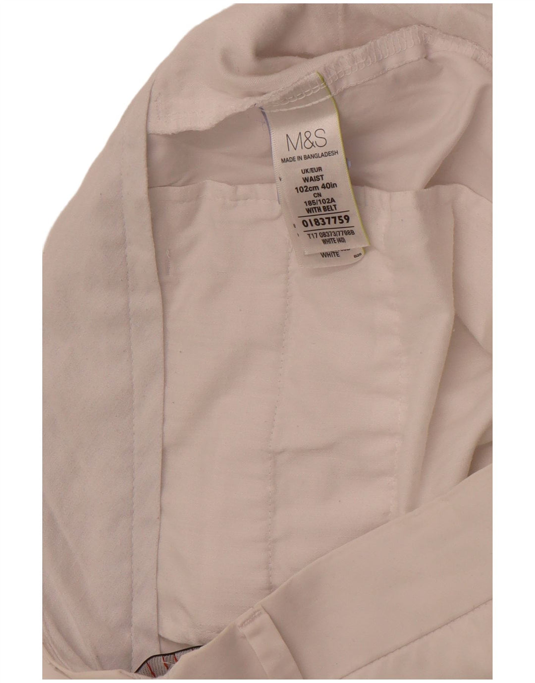 MARKS & SPENCER Mens Chino Shorts W40 XL White Cotton