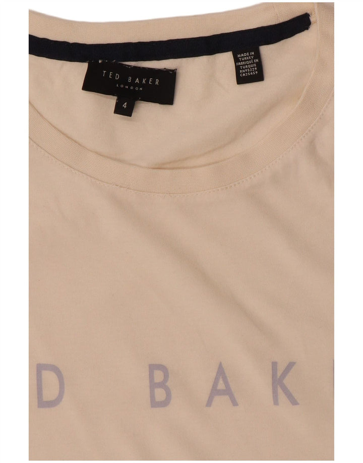 Мужская футболка с рисунком Ted Baker, размер 4, большая белая