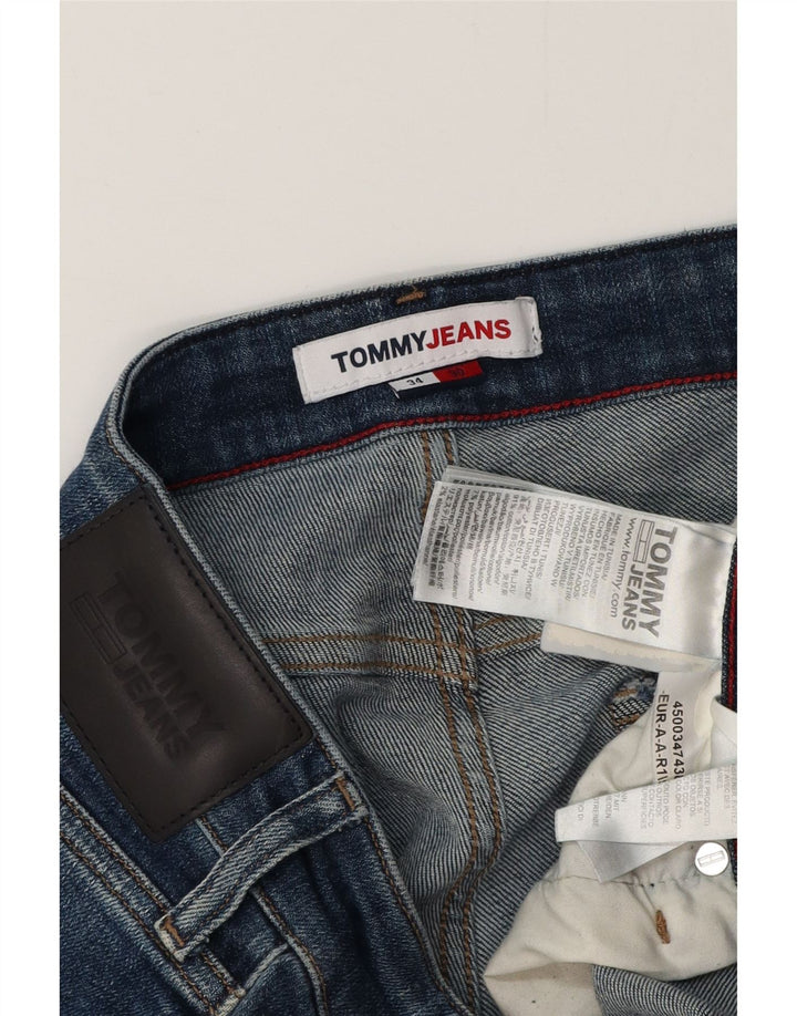 TOMMY HILFIGER Мужские джинсы Bootcut W34 L30 Темно-синий хлопок