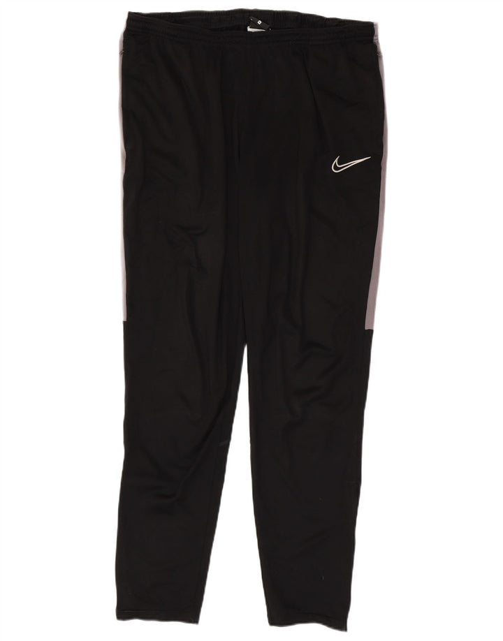 Мужские спортивные брюки Nike Dri Fit XL, черные полиэстер с цветными блоками