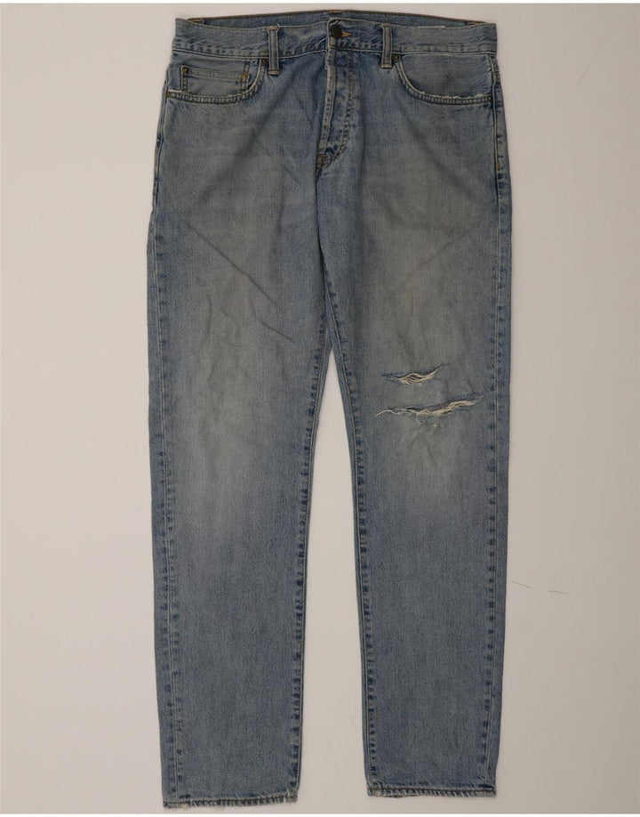 Мужские прямые джинсы Carhartt W34 L34, синий хлопок