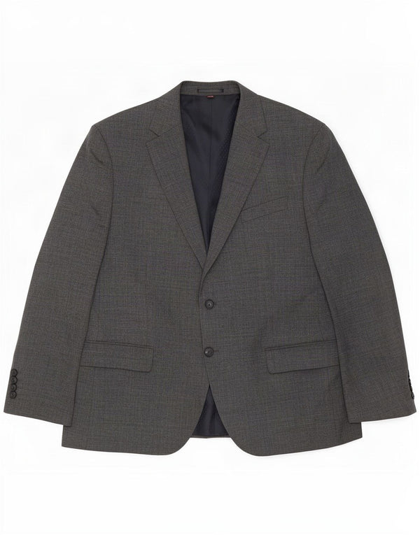 Мужской пиджак с 2 пуговицами Marks & Spencer, размер 44, 2XL, серый, новая шерсть