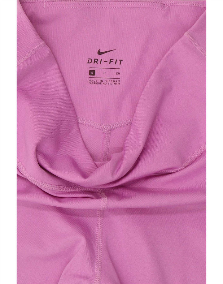 Женские леггинсы с рисунком Nike Dri Fit UK 8, маленькие розовые