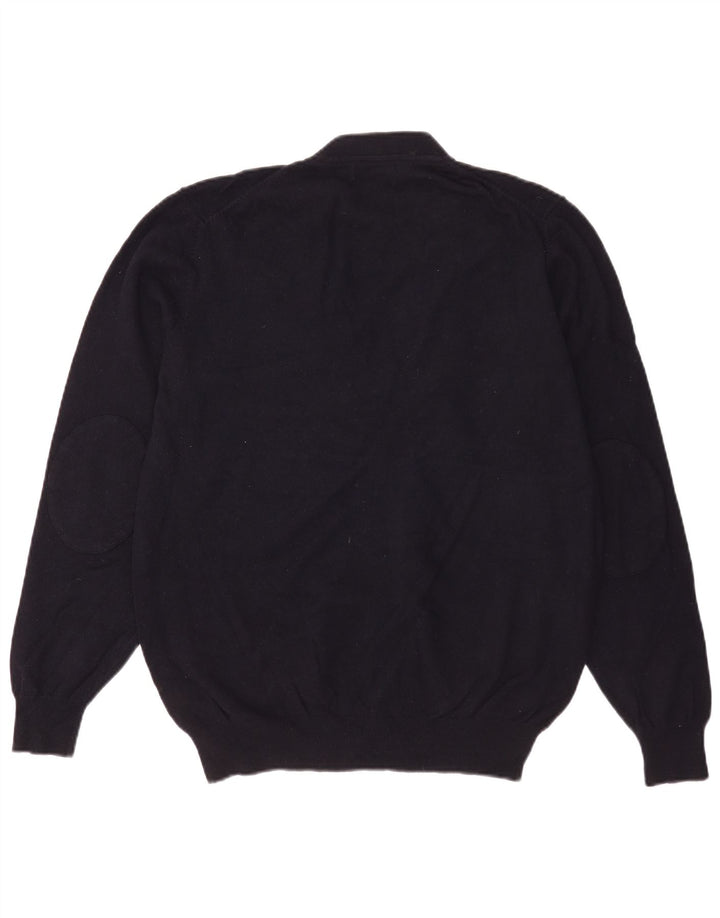 Мужской кардиган-свитер Massimo Dutti XL темно-синий из шерсти