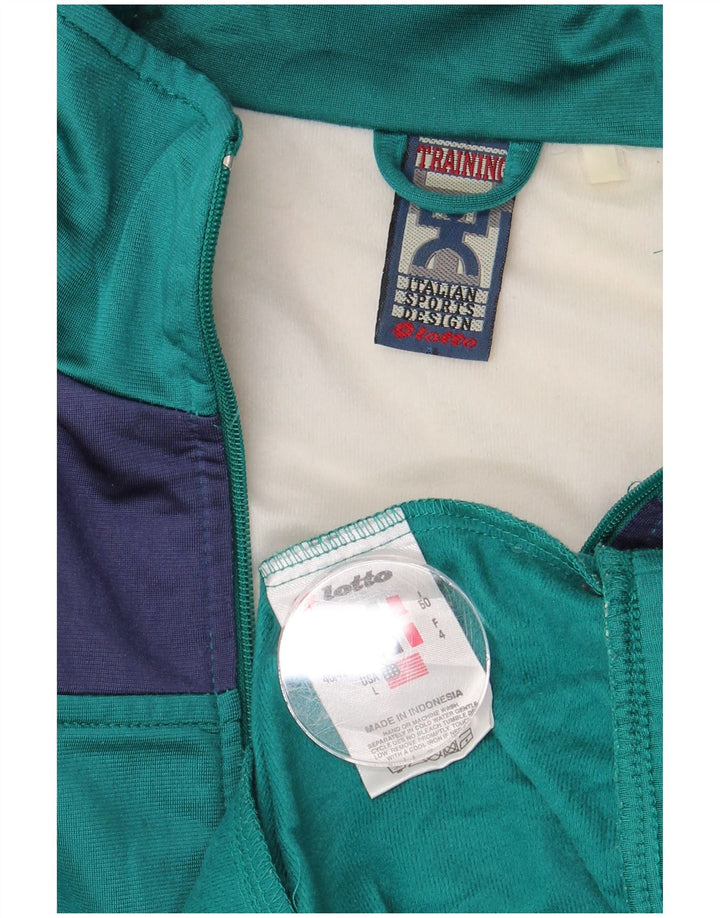 Мужской спортивный костюм LOTTO, верхняя куртка, Великобритания, 40/42, большой бирюзовый, цветной блок