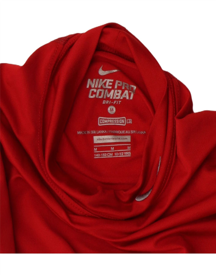 Топ Nike Dri Fit для девочек с длинными рукавами, 10–11 лет, средний бордовый полиэстер