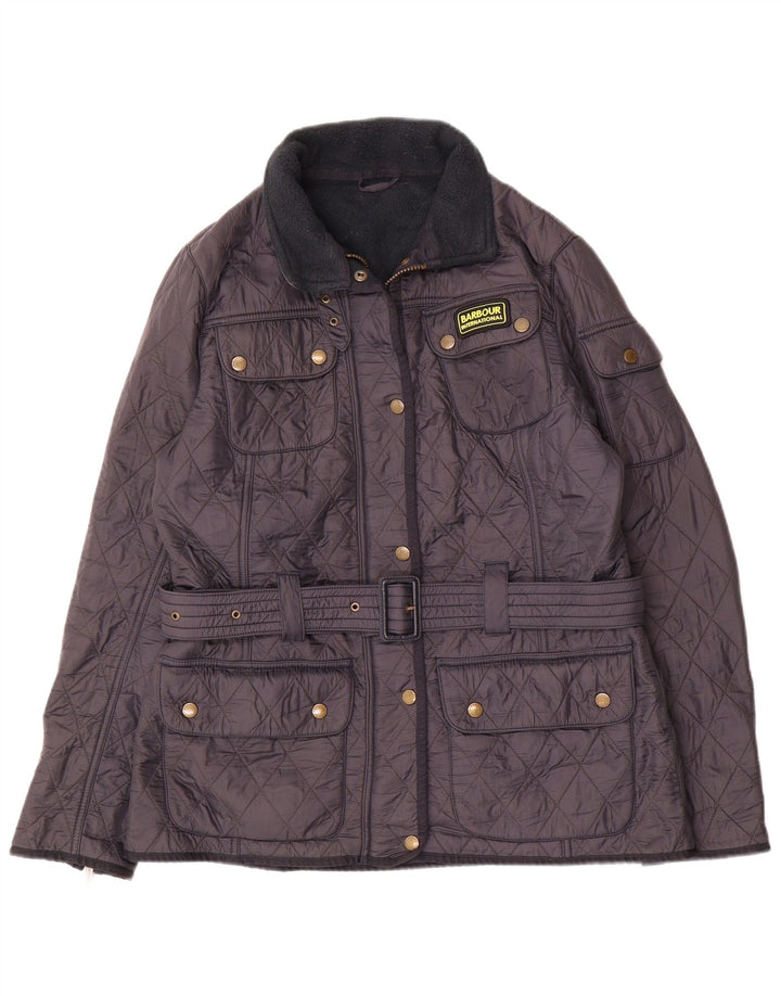 Женская стеганая куртка Barbour UK 14, большая, темно-синяя