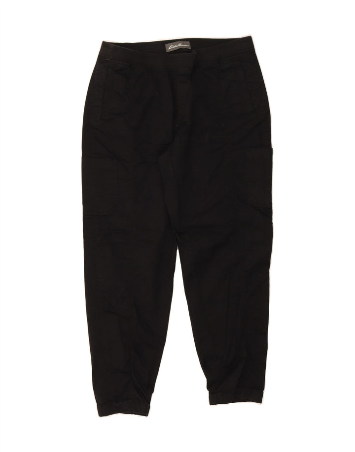 EDDIE BAUER Womens Cargo Tracksuit Trousers Joggers US 12 Large  Black Vintage Eddie Bauer and Second-Hand Eddie Bauer from Messina Hembry 