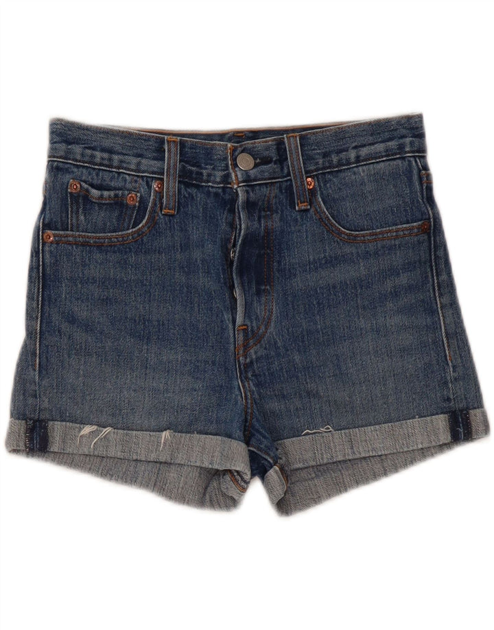 Женские джинсовые шорты Levi's W26, маленькие синие, хлопок