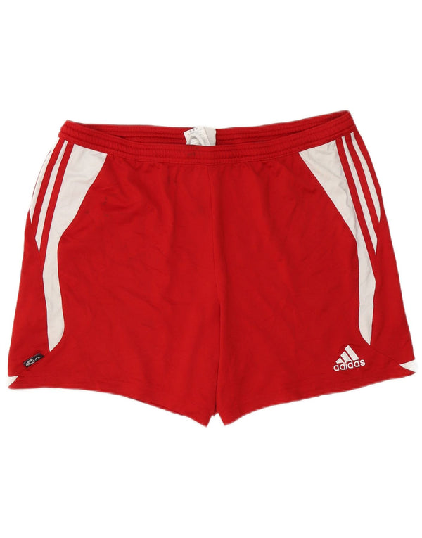 Мужские спортивные шорты Adidas Climalite XL, красный полиэстер с цветными блоками