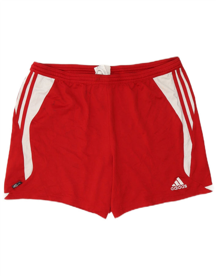Мужские спортивные шорты Adidas Climalite XL, красный полиэстер с цветными блоками