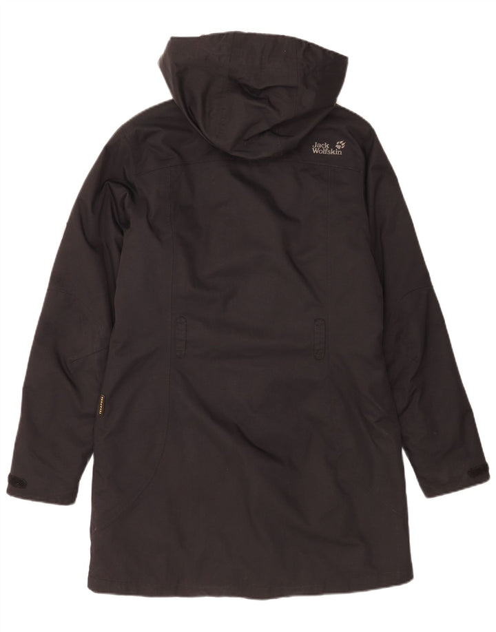 Женская ветровка большого размера с капюшоном Jack Wolfskin UK 10, маленькая, черная
