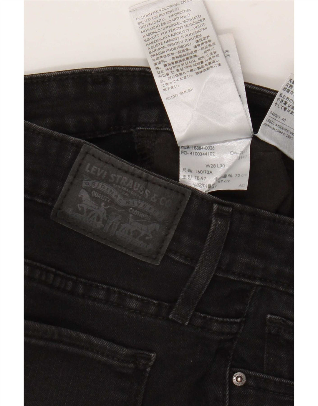 Женские узкие джинсы Levi's 712 W28 L30, черный хлопок